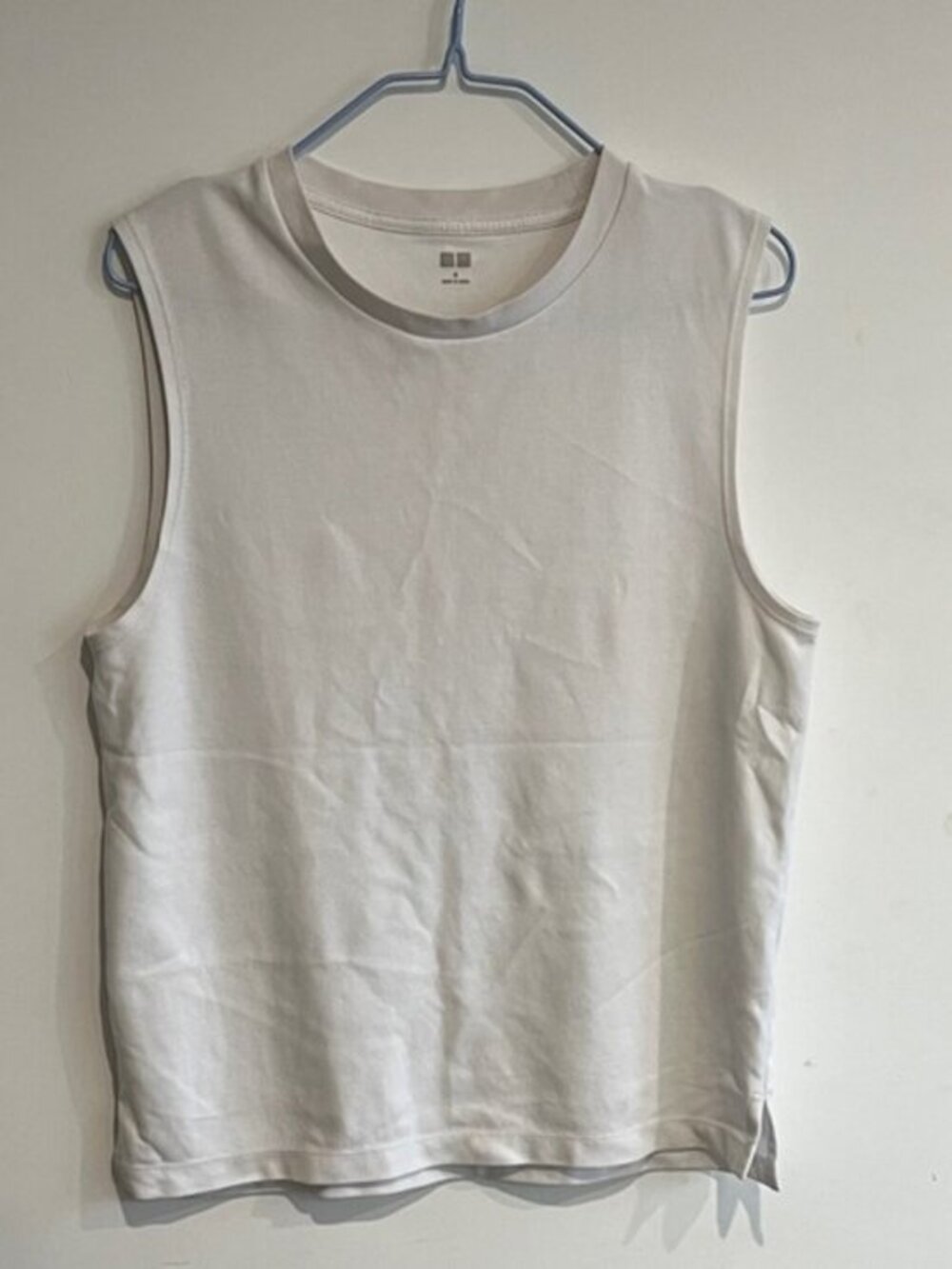 Crewneck Sleeveless Tank Top - White